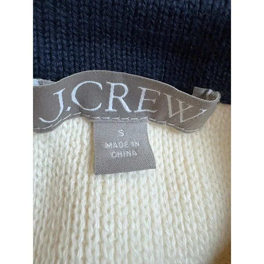 J. Crew Emilie Sweater Lady Jacket With Contrast Trim Size Small